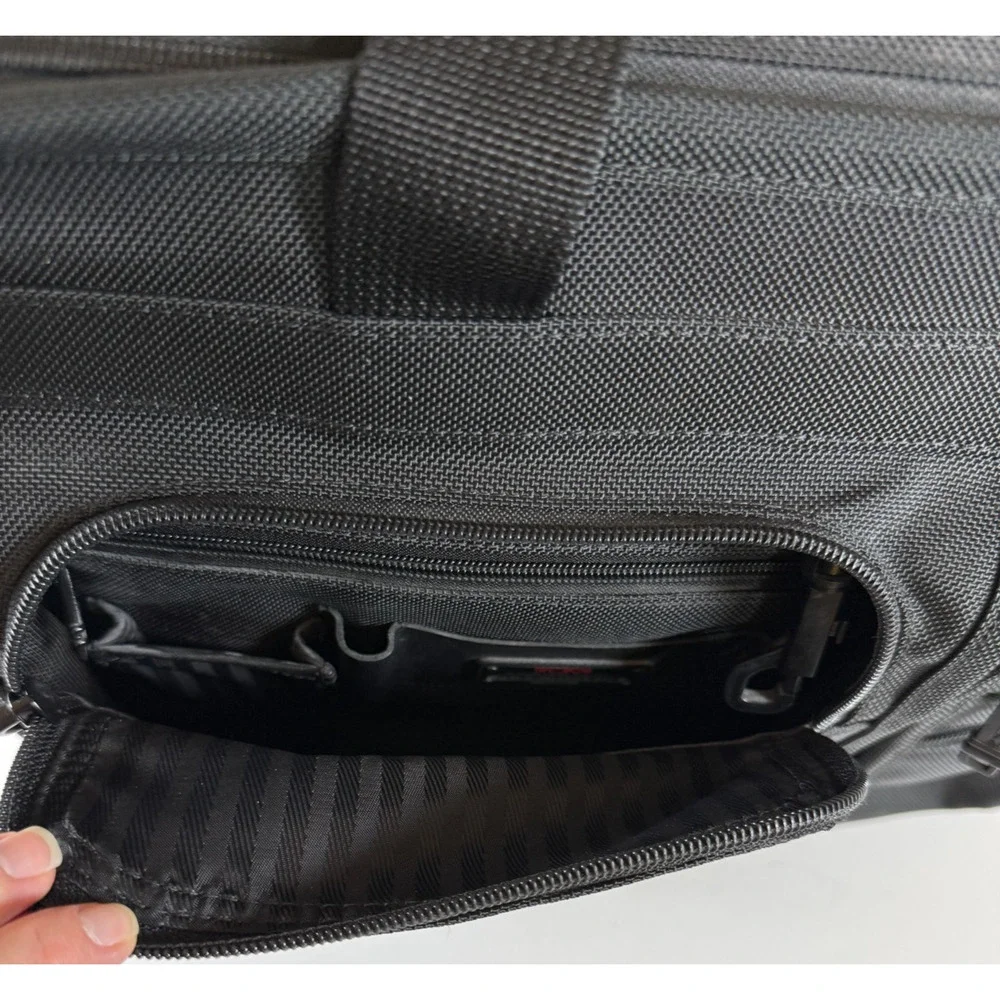 TUMI Alpha 26004D4 Rolling Briefcase Expandable 2-Wheel Black Ballistic Nylon